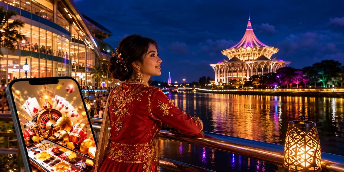 Pengguna Kuching menikmati kasino mudah alih sempena Hari Raya